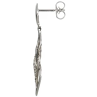 Infinity Dangle Diamond Earrings in 10K White Gold (0.25ct tw)