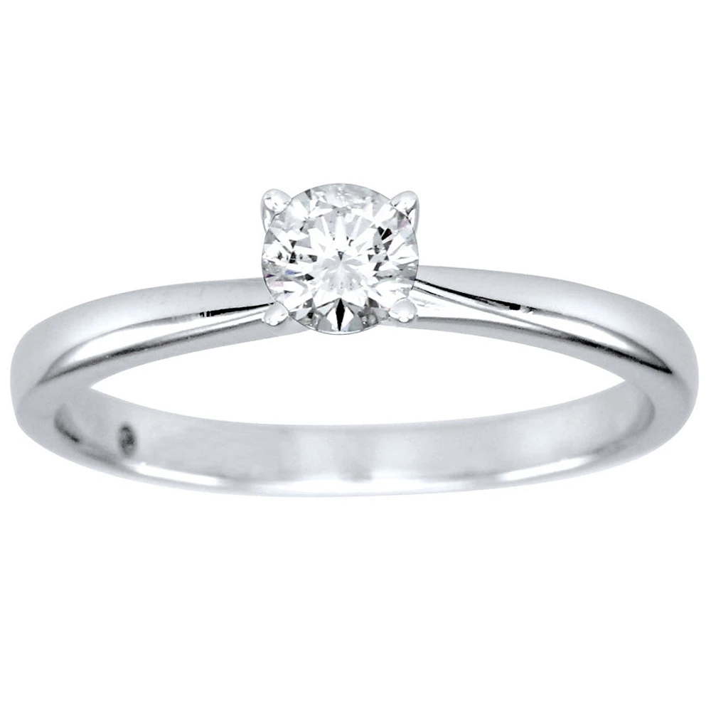 Diamond Solitaire Ring 14K White Gold (0.30ct tw)