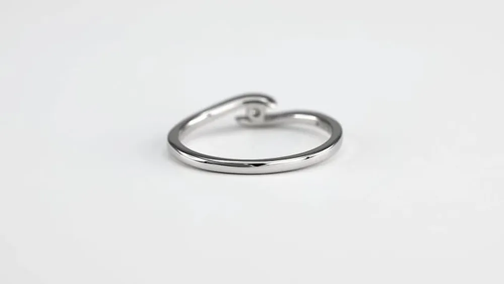 Solitaire Diamond Promise Ring 10K White Gold (0.05ct tw)