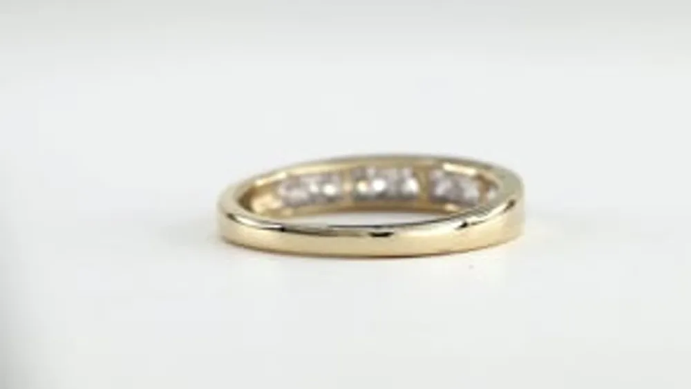 14K Channel Set Diamond Yellow Gold Wedding Band (0.40ct tw)