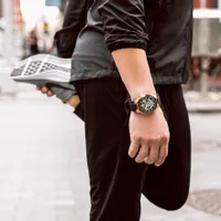 Bulova Men's Automatic Watch With Rose Gold Tone Stainless Steel Case