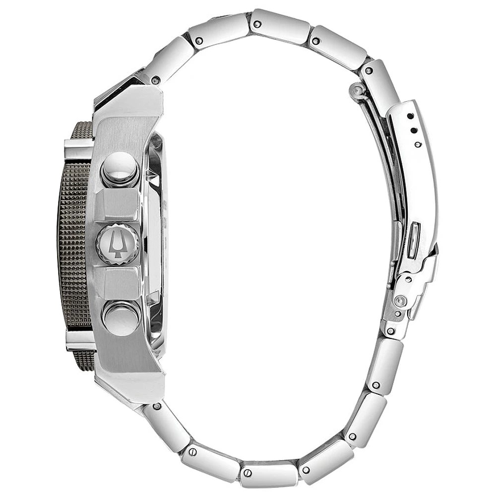 Bulova Men's Precisionist Chronograph Watch In Stainless Steel | 98B31