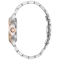 Bulova Women's Two-Tone Automatic Exhibition Back Diamond Dial Watch |