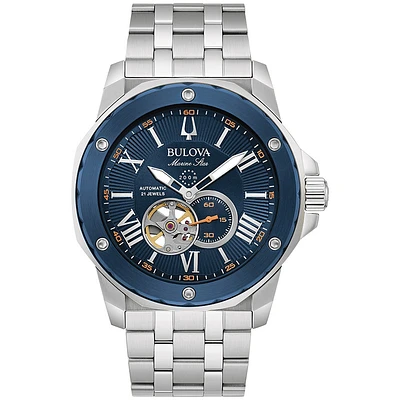 Bulova Marine Star Automatic Men's Blue Dial Watch | 98A302