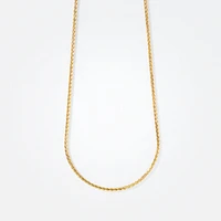 10K Yellow Gold Diamond Cut Round 1.00mm Wheat Chain (20")