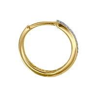 Diamond Hoop Earrings in 10K Yellow Gold (0.10 ct tw)