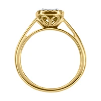 Diamond Cluster Ring 10K Yellow Gold (0.25 ct tw)