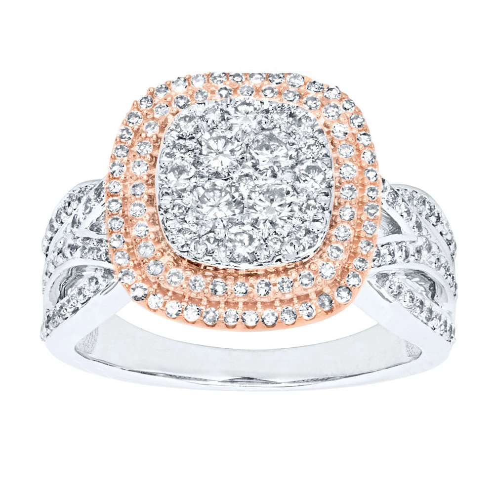 Two-Tone Diamond Cluster Ring (1.00ct tw)
