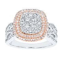Two-Tone Diamond Cluster Ring (1.00ct tw)