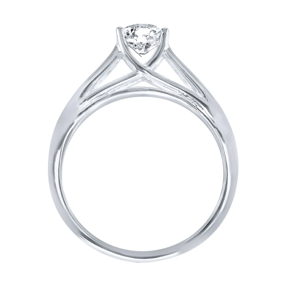 14K White Gold Diamond Engagement Ring (0.95 ct tw)
