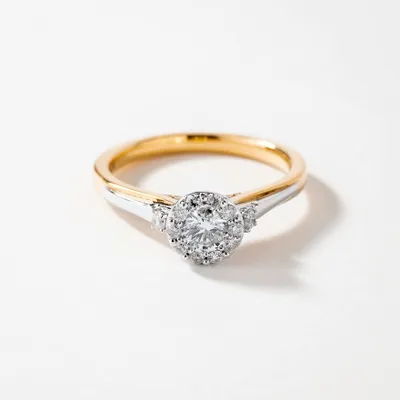 10K Yellow and White Gold Diamond Engagement Ring (0.50 ct tw)
