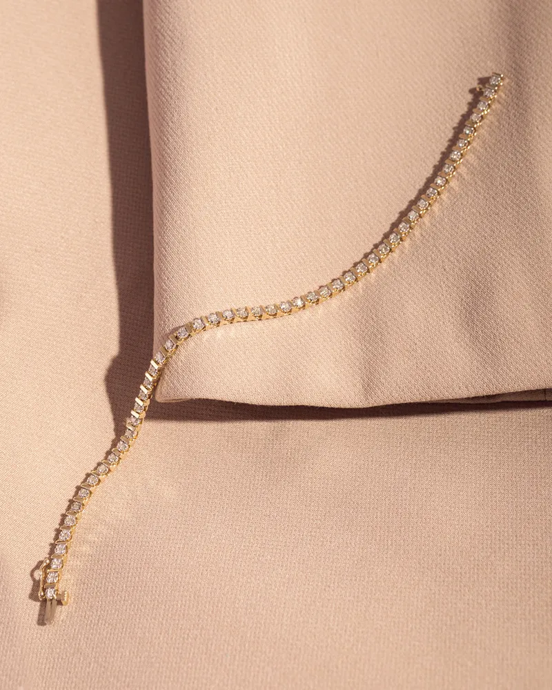 Diamond Bar Tennis Bracelet in 10K Yellow Gold (1.00ct tw)