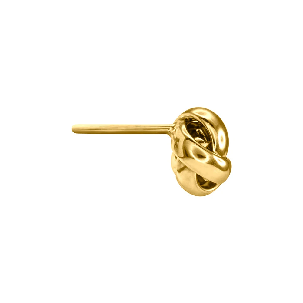 Love Knot Stud Earrings in 10K Yellow Gold