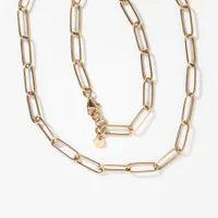 10K Yellow Gold Paper Clip Chain (18”)