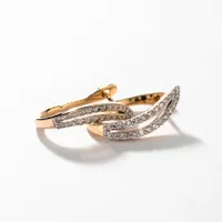 Diamond Hook Earrings in 10K Yellow Gold (0.33 ct tw)