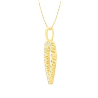 Heart Diamond Pendant Necklace in 10K Yellow Gold (0.25 ct tw)