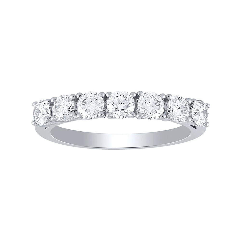 Claw Set Diamond Anniversary Ring 14K White Gold (1.00 ct tw)