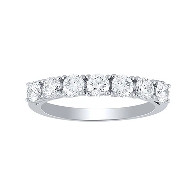 Claw Set Diamond Anniversary Ring 14K White Gold (1.00 ct tw)