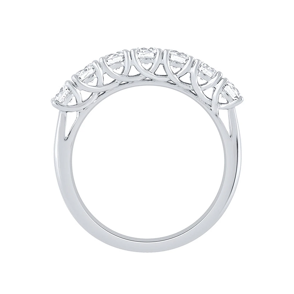 Claw Set Diamond Anniversary Ring 14K White Gold (1.00 ct tw)