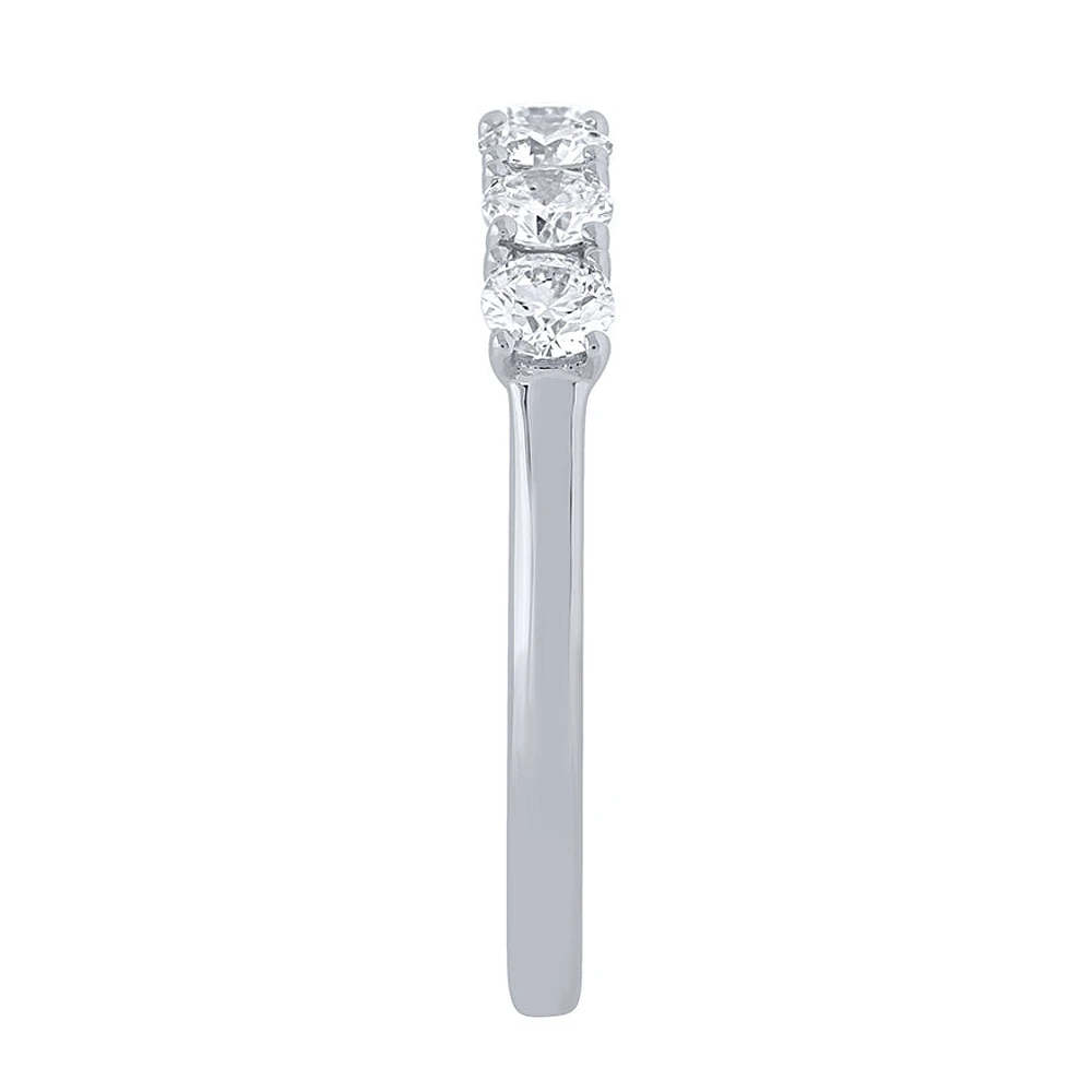 Claw Set Diamond Anniversary Ring 14K White Gold (1.00 ct tw)