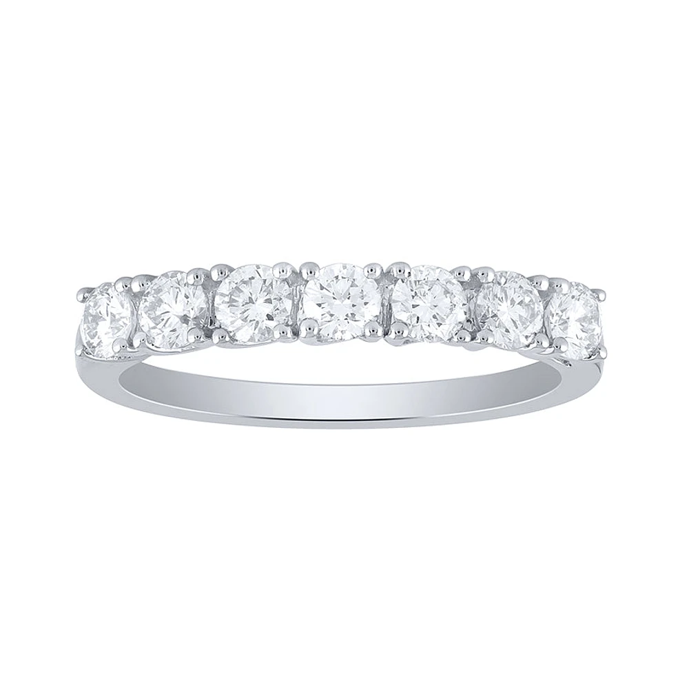 Claw Set Diamond Anniversary Ring 14K White Gold (0.75 ct tw)
