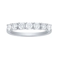 Claw Set Diamond Anniversary Ring 14K White Gold (0.75 ct tw)