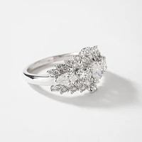 Diamond Cluster Ring 14K White Gold (1.72 ct tw)