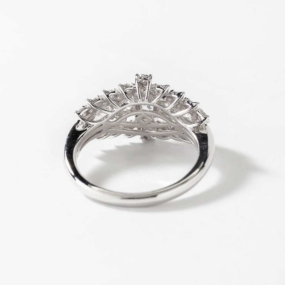 Diamond Cluster Ring 14K White Gold (1.72 ct tw)
