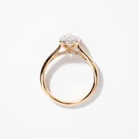 Oval Diamond Cluster Ring 10K Yellow and White Gold (0.40 ct tw)