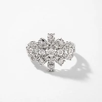 Diamond Cluster Ring 10K White Gold (0.50 ct tw)