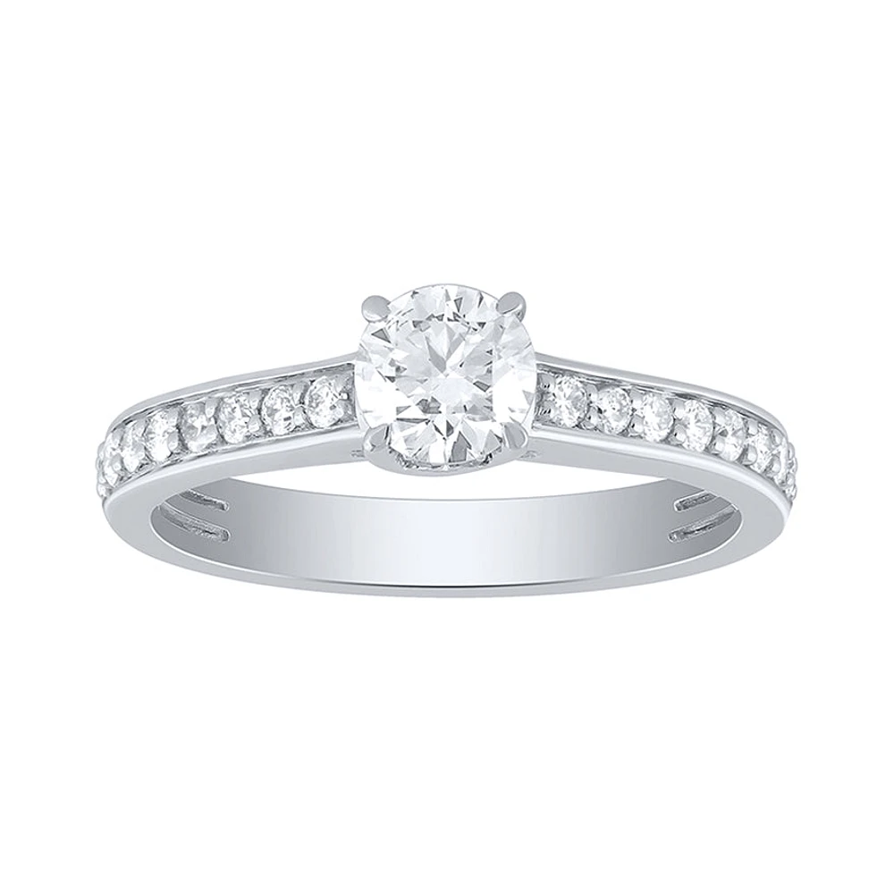 Diamond Engagement Ring 14K White Gold (0.75 ct tw)