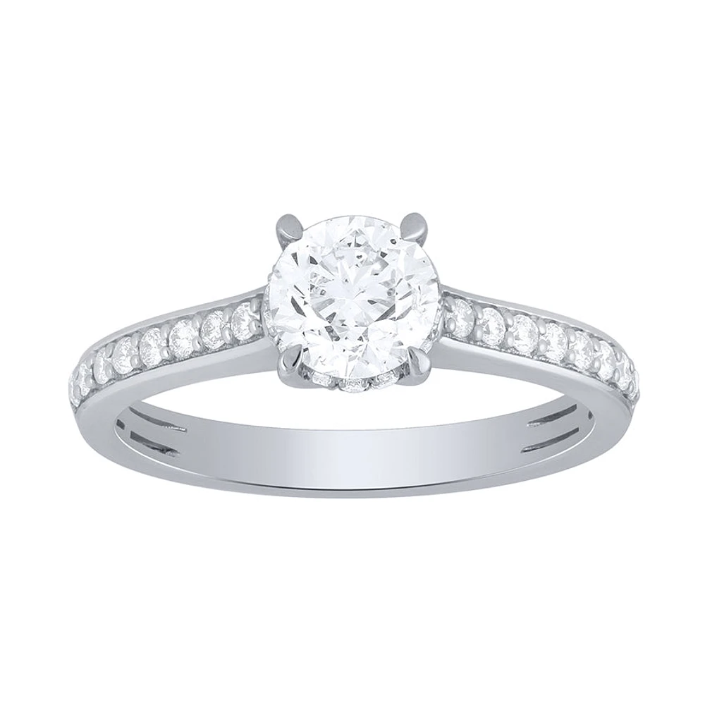 Diamond Engagement Ring 14K White Gold (1.15 ct tw)