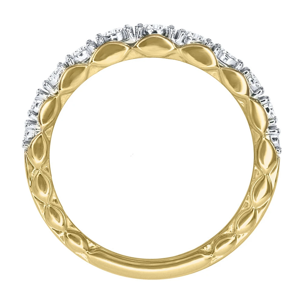 Diamond Anniversary Band 10K Yellow and White Gold (0.40 ct tw)