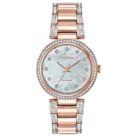Citizen Eco-Drive Silhouette Crystal Rose Gold Tone | EM0843-51D