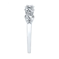 Five Stone Canadian Diamond Anniversary Ring 14K White Gold (1.50ct