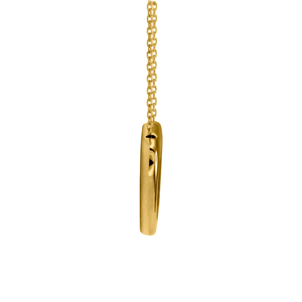 Bean Charm Necklace in 10K Yellow Gold