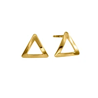 Triangle Stud Earrings in 10K Yellow Gold