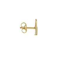 Lock and Key 10K Yellow Gold Stud Earrings