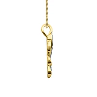 10K Yellow Gold Diamond Cluster Pendant (0.17 ct tw)
