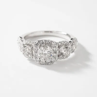 Diamond Engagement Ring 14K White Gold (1.50 ct tw)