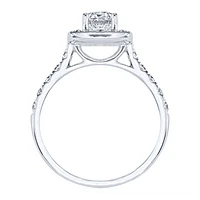 Halo Diamond Engagement Ring 14K White Gold (1.50ct tw)