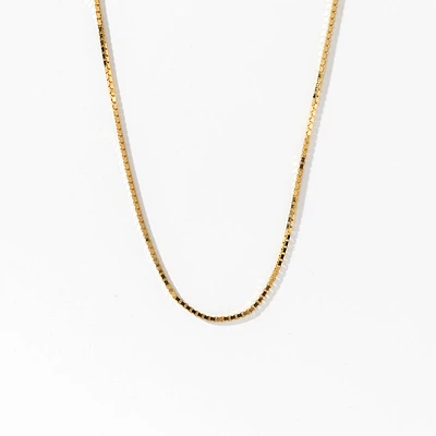 10K Yellow Gold 1.00mm Box Chain (20")