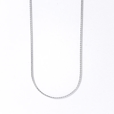 1.00 Diamond Cut Wheat Chain in 10K White Gold (18")