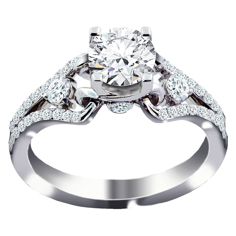 Diamond Engagement Ring 18K White Gold (1.41ct tw)