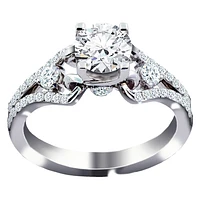 Diamond Engagement Ring 18K White Gold (1.41ct tw)