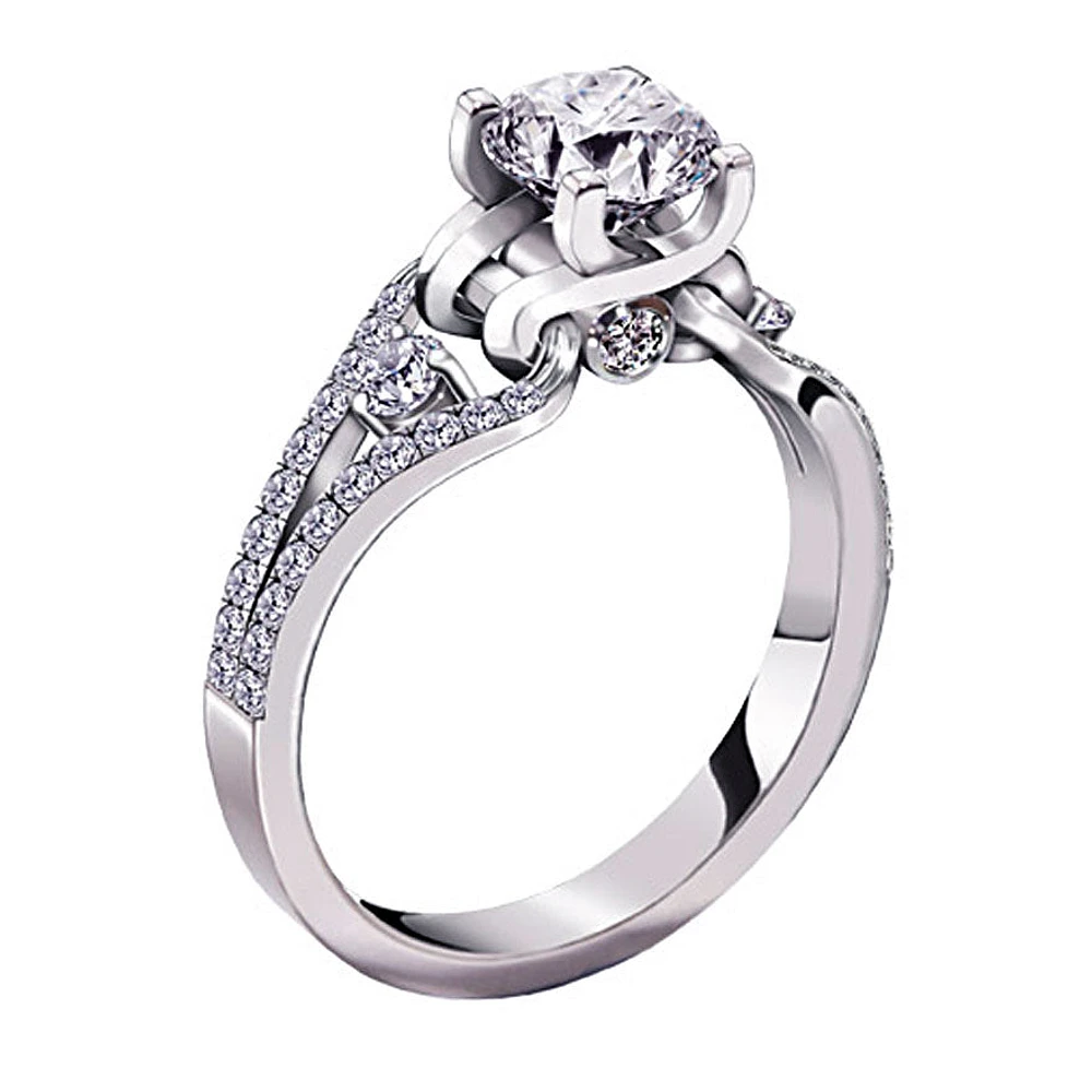 Diamond Engagement Ring 18K White Gold (1.41ct tw)