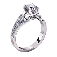 Diamond Engagement Ring 18K White Gold (1.41ct tw)