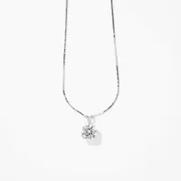 Lab Grown Diamond Necklace in 14K White Gold ( ct tw