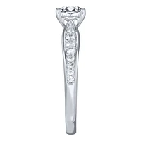 Lumina "Sirena" (0.70ct) Ideal Cut Centre Diamond 18K White Gold Wi