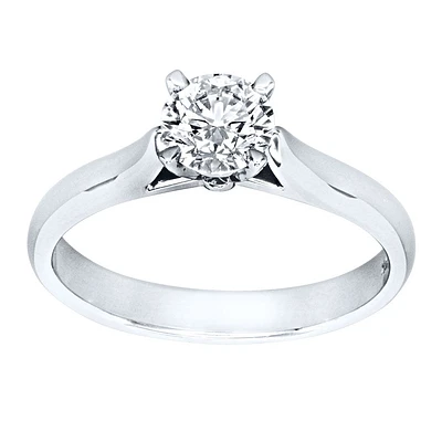 Lumina Ideal Cut Diamond Classic Solitaire Engagement Ring 19K Whit
